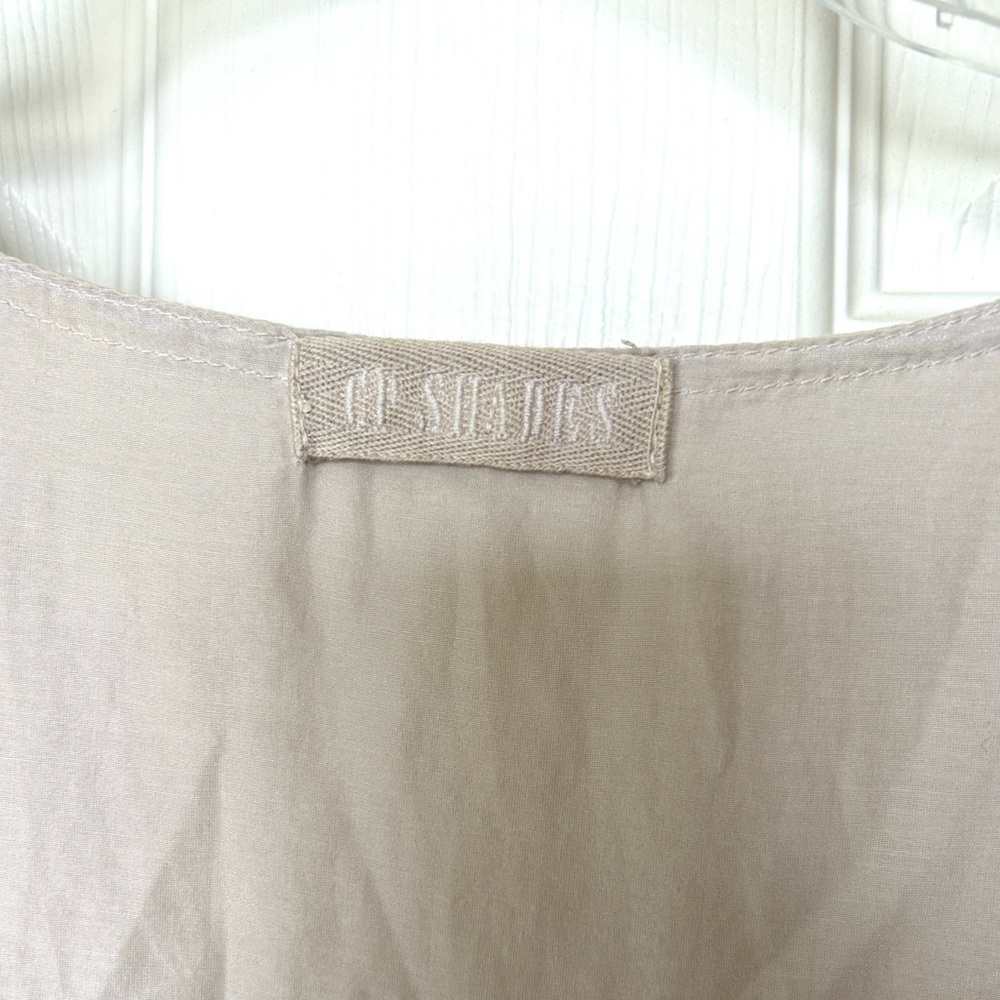 CP Shades Cotton/ Silk Sleeveless Light Taupe Dress S - Picture 3 of 8